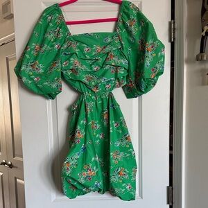 A New Day Green Floral Mini Dress